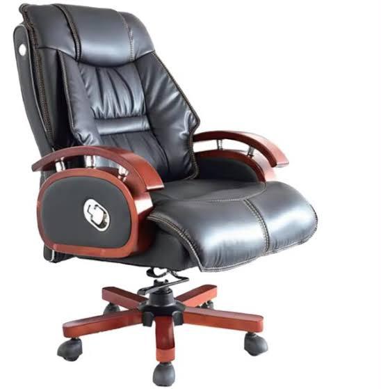 Red Wooden Arms Executive Chair